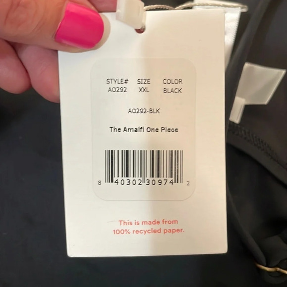 Andie The Amalfi One Piece Swimsuit Black plus size XXL NWT - Picture 6 of 7